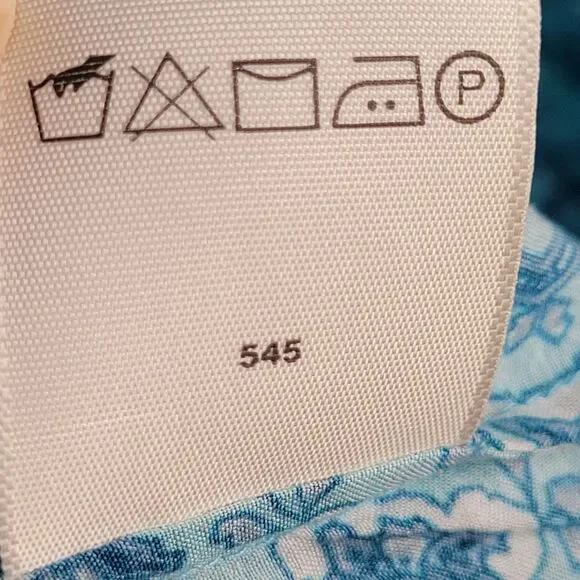 RHODE Aqua Lotus Tasha Midi Dress Size 4 Floral Print Flutter Cap Sleeve Ruffle - Picture 13 of 16